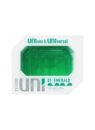 Зеленый мастурбатор-стимулятор Tenga Uni Emerald - Tenga - в Серпухове купить с доставкой