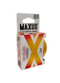 Презервативы анатомической формы Maxus Sensual - 3 шт. - Maxus - купить с доставкой в Серпухове