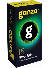 Прозрачные ультратонкие презервативы Ganzo Ultra thin - 15 шт. - Ganzo - купить с доставкой в Серпухове