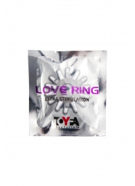 Прозрачное гелевое эрекционное кольцо с шипиками - Toyfa Basic - в Серпухове купить с доставкой