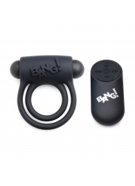 Черное эрекционное виброкольцо 28X Remote Control Vibrating Cock Ring   Bullet - XR Brands - в Серпухове купить с доставкой