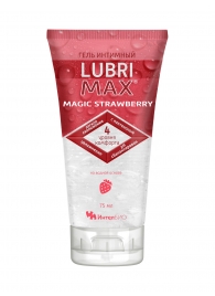 Интимный гель-смазка на водной основе Lubrimax Magic Strawberry - 75 мл. - ИнтелБИО - купить с доставкой в Серпухове