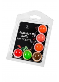 Набор из 6 шариков с ароматизированными массажными маслами Brazilian Balls - Secret Play - купить с доставкой в Серпухове