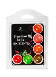 Набор из 6 шариков с ароматизированными массажными маслами Brazilian Balls - Secret Play - купить с доставкой в Серпухове