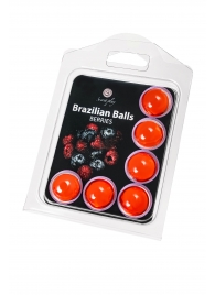 Набор из 6 шариков с массажным маслом Brazilian Balls с ароматом ягод - Secret Play - купить с доставкой в Серпухове