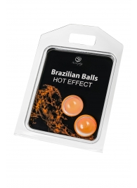 Набор из 2 шариков с массажным маслом Brazilian Balls с разогревающим эффектом - Secret Play - купить с доставкой в Серпухове