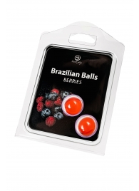 Набор из 2 шариков с массажным маслом Brazilian Balls с ароматом ягод - Secret Play - купить с доставкой в Серпухове