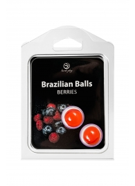 Набор из 2 шариков с массажным маслом Brazilian Balls с ароматом ягод - Secret Play - купить с доставкой в Серпухове