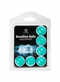 Набор из 6 шариков с массажным маслом Brazilian Balls с охлаждающим эффектом - Secret Play - купить с доставкой в Серпухове