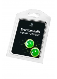 Набор из 2 шариков с массажным маслом Brazilian Balls с эффектом вибрации - Secret Play - купить с доставкой в Серпухове