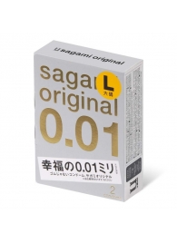 Презервативы Sagami Original 0.01 L-size увеличенного размера - 2 шт. - Sagami - купить с доставкой в Серпухове