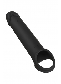 Черная насадка-удлинитель с вибрацией Vibrating Extender With Remote - Dream Toys - в Серпухове купить с доставкой