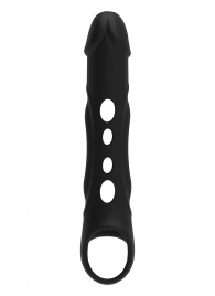Черная насадка-удлинитель Vibrating Extender With Remote с вибрацией - Dream Toys - в Серпухове купить с доставкой