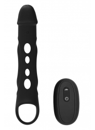 Черная насадка-удлинитель Vibrating Extender With Remote с вибрацией - Dream Toys - в Серпухове купить с доставкой