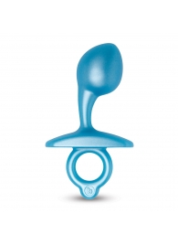 Голубая анальная пробка для массажа простаты Bulb Silicone Prostate Plug - 10,7 см. - b-Vibe - в Серпухове купить с доставкой