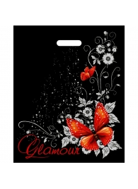 Черный пакет Glamour с вырубной ручкой (38х47 см) - Сима-Ленд - купить с доставкой в Серпухове