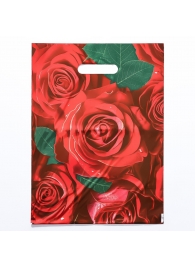 Пакет с цветочным принтом и вырубной ручкой (30х40 см) - Сима-Ленд - купить с доставкой в Серпухове