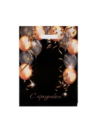 Пакет с вырубной ручкой и принтом в виде шариков (30х40 см) - Сима-Ленд - купить с доставкой в Серпухове