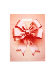 Пакет с принтом в виде банта с вырубной ручкой (30х40 см) - Сима-Ленд - купить с доставкой в Серпухове