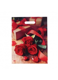 Пакет с принтом в виде роз (31х40 см) - Сима-Ленд - купить с доставкой в Серпухове