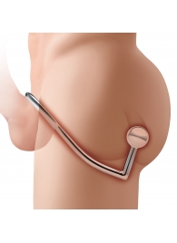 Кольцо на пенис с анальным стимулятором Stainless Steel Anal Hook   Cock Ring - BlueLine - в Серпухове купить с доставкой