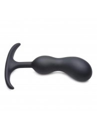 Черный массажер простаты с утяжелителями Premium Silicone Weighted Prostate Plug Medium - 16,3 см. - XR Brands - в Серпухове купить с доставкой