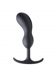 Черный массажер простаты с утяжелителями Premium Silicone Weighted Prostate Plug Large - 18,8 см. - XR Brands - в Серпухове купить с доставкой