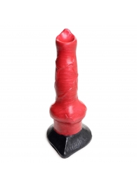 Красный фантазийный фаллоимитатор Hell-Hound Canine Penis Silicone Dildo - 19 см. - XR Brands