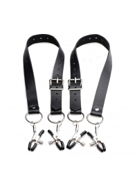 Ремни с зажимами для половых губ Spread Labia Spreader Straps with Clamps - XR Brands - купить с доставкой в Серпухове