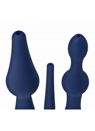 Набор из 3 универсальных насадок для анального душа Universal 3 Piece Silicone Enema Attachment Set - XR Brands - купить с доставкой в Серпухове