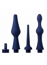 Набор из 3 универсальных насадок для анального душа Universal 3 Piece Silicone Enema Attachment Set - XR Brands - купить с доставкой в Серпухове