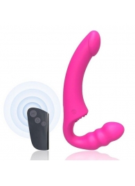 Розовый безремневой страпон Straples Strap-On Dildo - Erokay - купить с доставкой в Серпухове