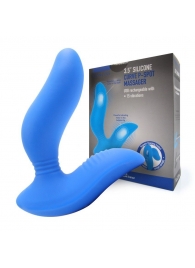 Синий вибромассажер простаты 3,5’’ Curve P-spot Massager - 12 см. - Erokay - в Серпухове купить с доставкой