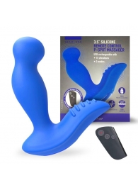 Синий вибромассажер простаты 3,5’’ Remote Control P-spot Massager - 12,5 см. - Erokay - в Серпухове купить с доставкой