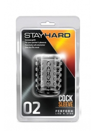 Прозрачная насадка на пенис с шишечками STAY HARD COCK SLEEVE 02 CLEAR - Blush Novelties - в Серпухове купить с доставкой