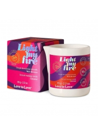 Массажная свеча Light My Fire Coconut с ароматом кокоса - 65 гр. - Love to Love - купить с доставкой в Серпухове