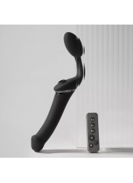 Черный безремневой вибрострапон Strap-On-Me Multi Orgasm Size XL - Strap-on-me - купить с доставкой в Серпухове