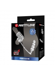 Прозрачная насадка на пенис и мошонку с анальным стимулятором Rilley - Baile - в Серпухове купить с доставкой