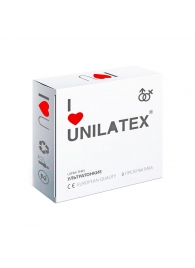 Ультратонкие презервативы Unilatex Ultra Thin - 3 шт. - Unilatex - купить с доставкой в Серпухове