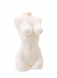Белая интерьерная свеча в форме женского торса - 850 гр. - Pecado - купить с доставкой в Серпухове