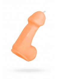 Оранжевая свеча в форме пениса - 47 гр. - Pecado - купить с доставкой в Серпухове