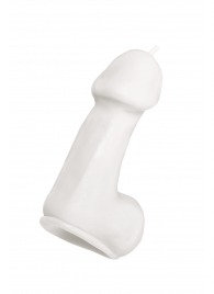 Белая свеча в форме пениса - 47 гр. - Pecado - купить с доставкой в Серпухове