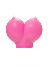 Розовая свеча «Сиськи» - 150 гр. - Pecado - купить с доставкой в Серпухове