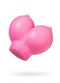 Розовая свеча «Сиськи» - 150 гр. - Pecado - купить с доставкой в Серпухове