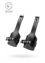 Черные подвесы с белой строчкой - Pecado - купить с доставкой в Серпухове