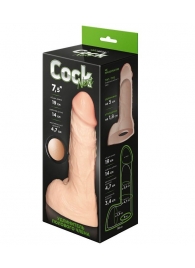 Телесный фаллоудлинитель с мошонкой Cock Next - 19 см. - LOVETOY (А-Полимер) - в Серпухове купить с доставкой