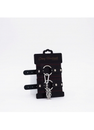 Черно-красные кожаные оковы - Crazy Handmade - купить с доставкой в Серпухове