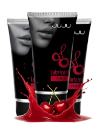 Набор из 3 съедобных лубрикантов JUJU со вкусом вишни - JuJu - купить с доставкой в Серпухове