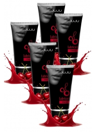 Набор из 5 съедобных лубрикантов JUJU со вкусом вишни - JuJu - купить с доставкой в Серпухове