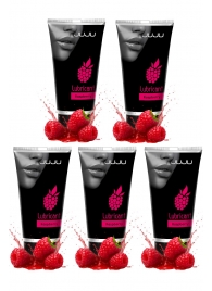 Набор из 5 съедобных лубрикантов JUJU со вкусом малины - JuJu - купить с доставкой в Серпухове